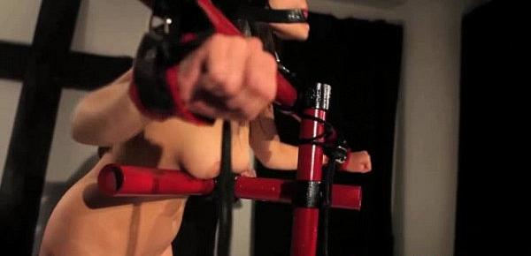  Lezdom mistress punishes bondage sub